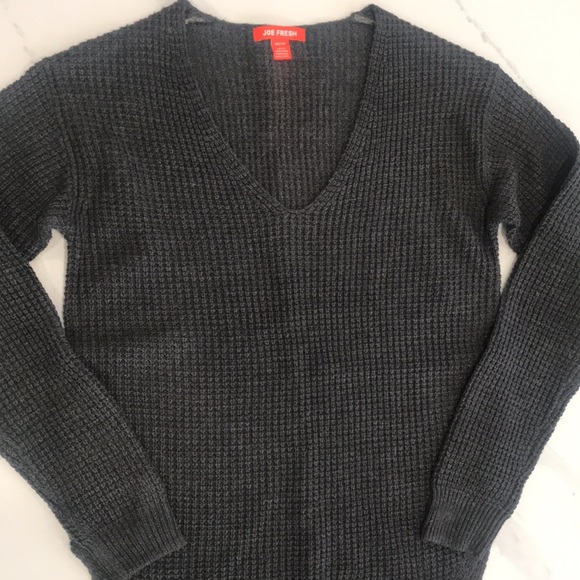 Joe Fresh Waffle Sweater | Gray | XS - Picture 5 of 9